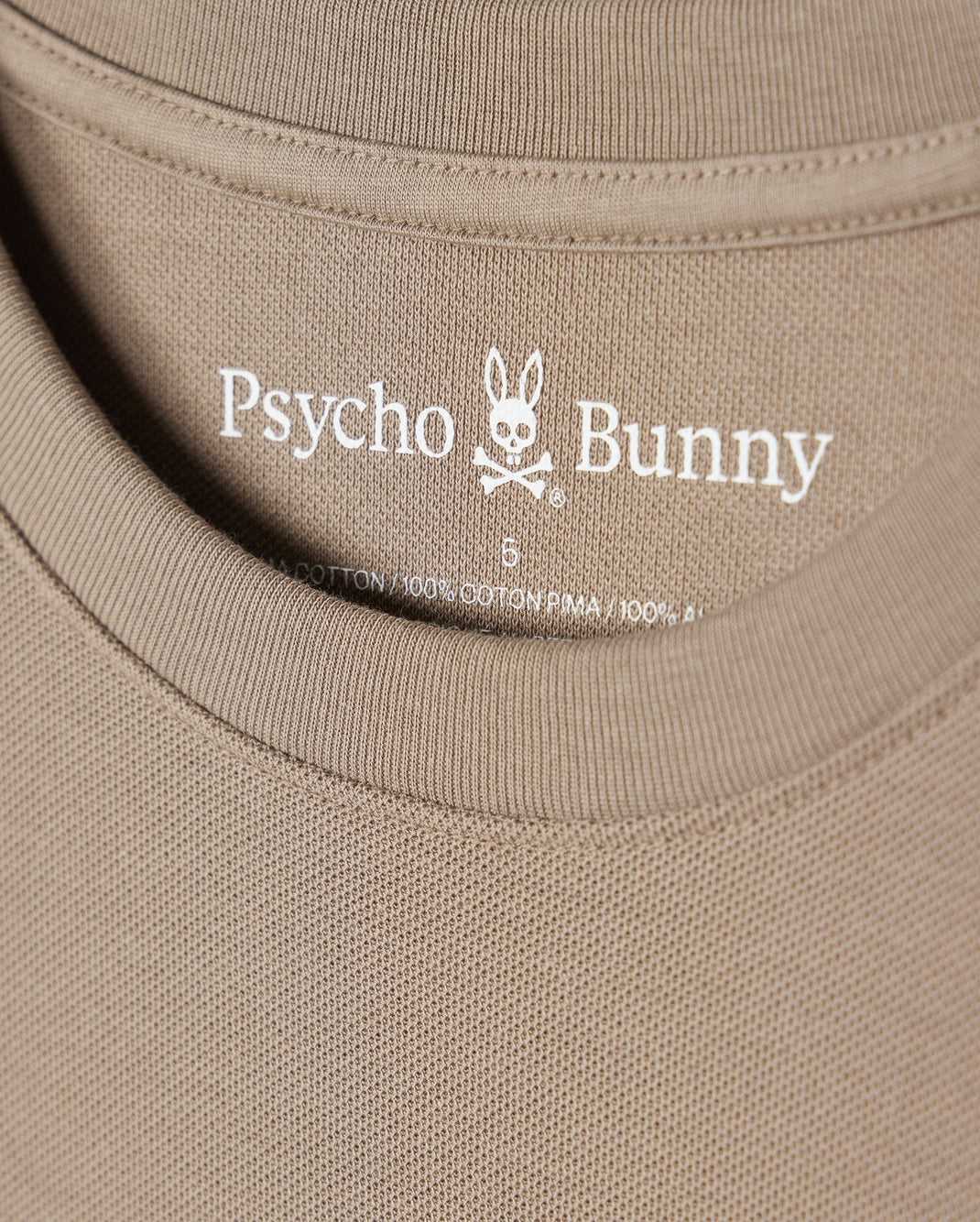 Tees Psycho Bunny Stanford Pique Tee Grise Marron Homme | BCG-49507538